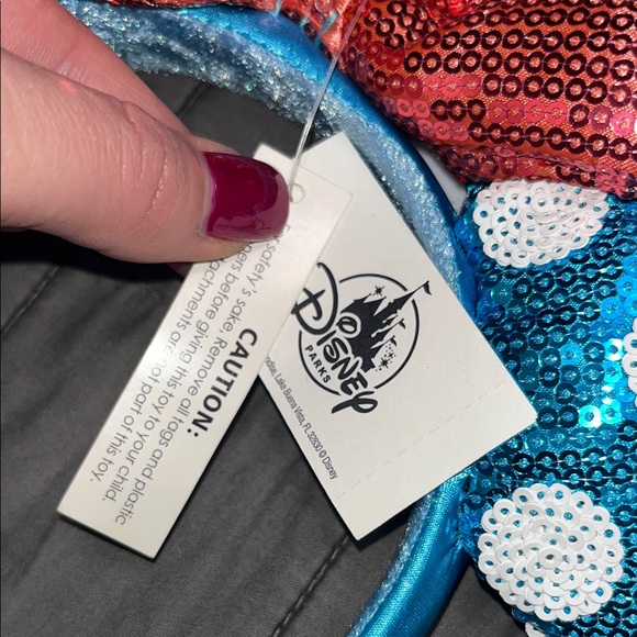 Disney Blue and Red Minnie Mouse Ears with Flower - Picture 6 of 6